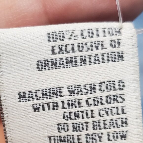 NWT American Rag Blue Chambray Boho Bohemian Beach Spaghetti Strap Cropped Top M - Picture 8 of 9